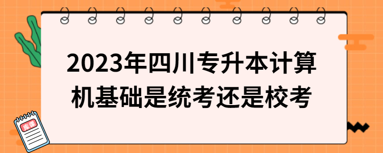 2023年四川专升本计算机基础是统考还是校考