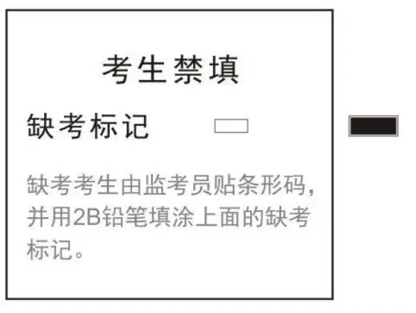 答题卡考生禁填