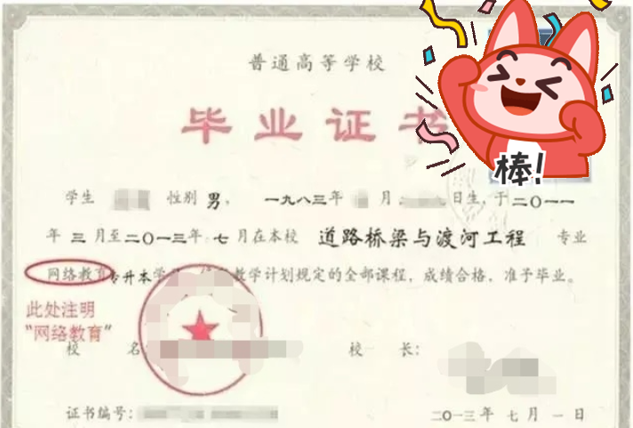 不同类型专升本毕业证图片展示