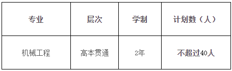 高本贯通转段专业及计划